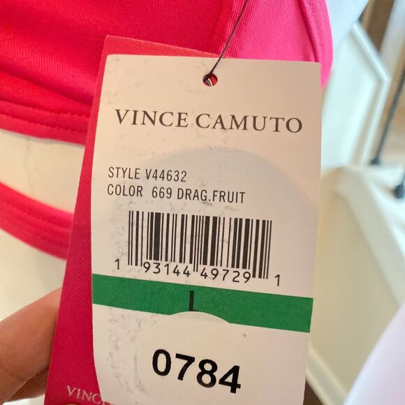 NWT Vince Camuto Women's Swim Top in Dragon Fruit, Size Large - Picture 5 of 14